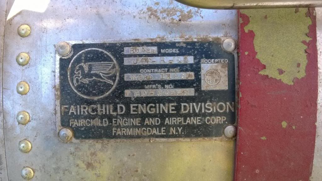 New Member here with a Fairchild J44 JATO Jet and Turbine Owners